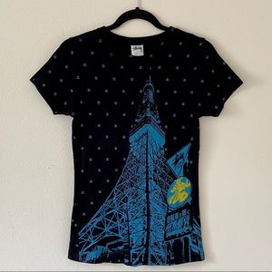 Stüssy • Short Sleeve Graphic Tee • Black/Blue